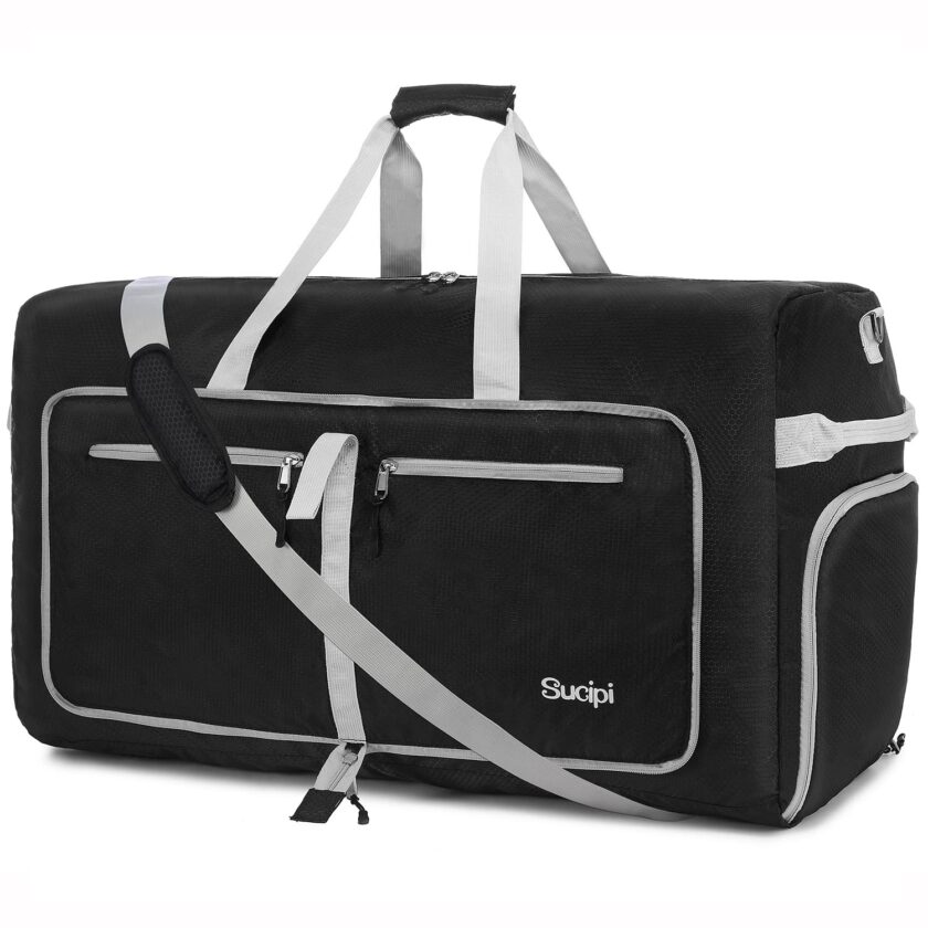 Sucipi Foldable Travel Duffle Bag 80L Packable Weekender
