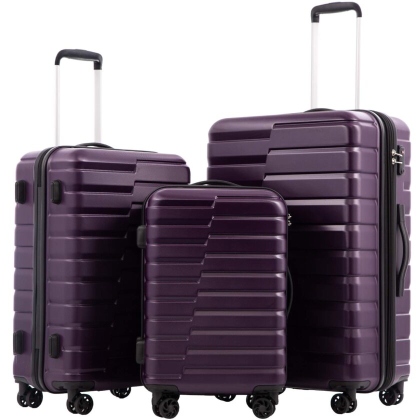 COOLIFE Luggage Expandable Suitcase PC