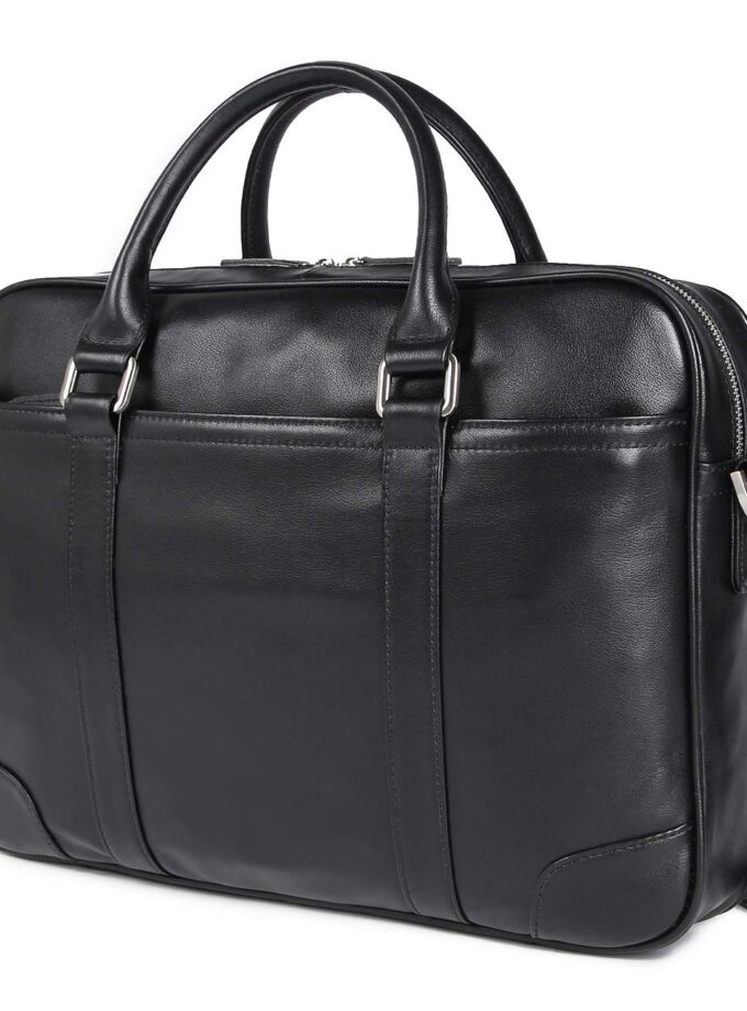 YOGCI Mens Leather Briefcase Laptop Travel Fits