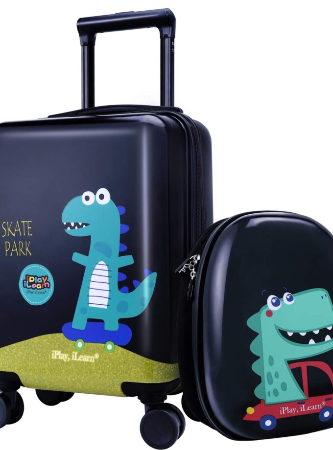 iPlay, iLearn Dinosaur Kids Luggage, Boys Carry on Suitcase
