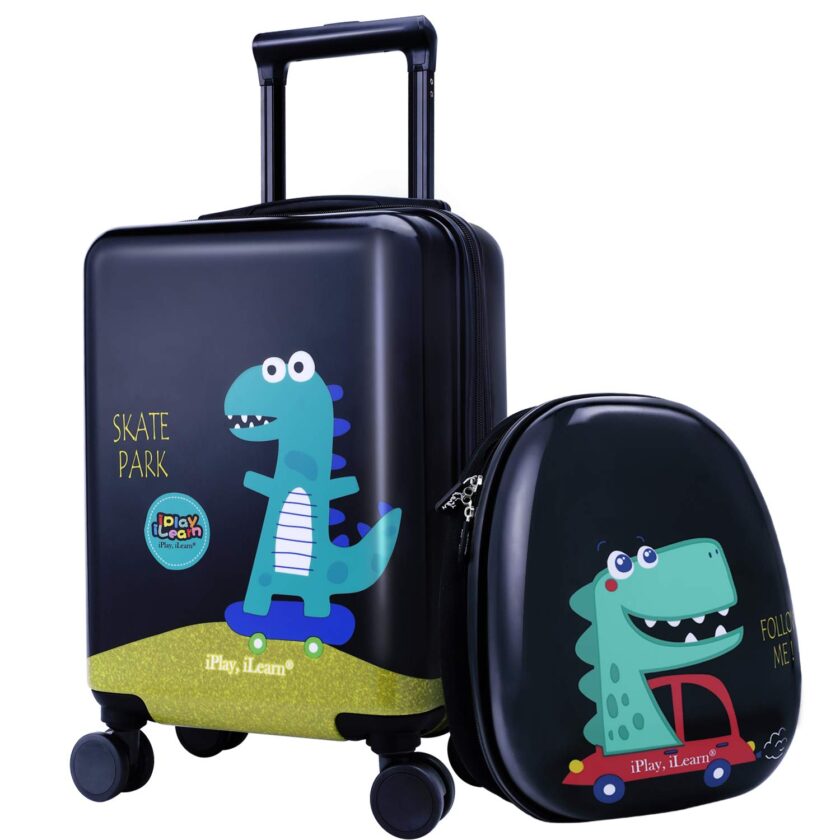 iPlay, iLearn Dinosaur Kids Luggage, Boys Carry on Suitcase