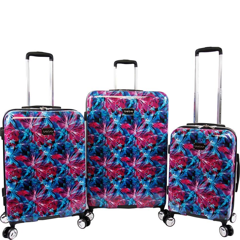 BEBE Women's Tina 3pc Spinner Suitcase Set