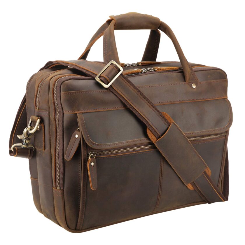 Leather Laptop Business Briefcase