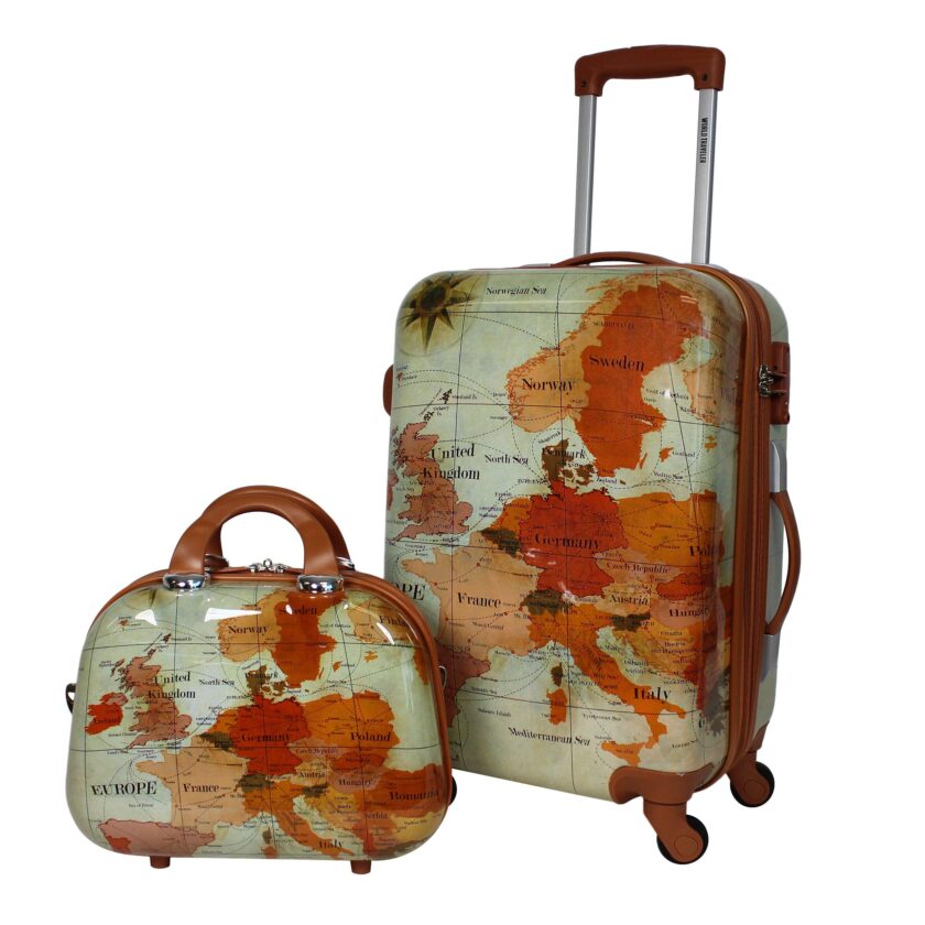 World Traveler Europe 2-Piece Carry-On Spinner Luggage Set