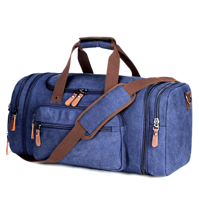 Blue 50L Travel Duffel Bags Carry on Bag