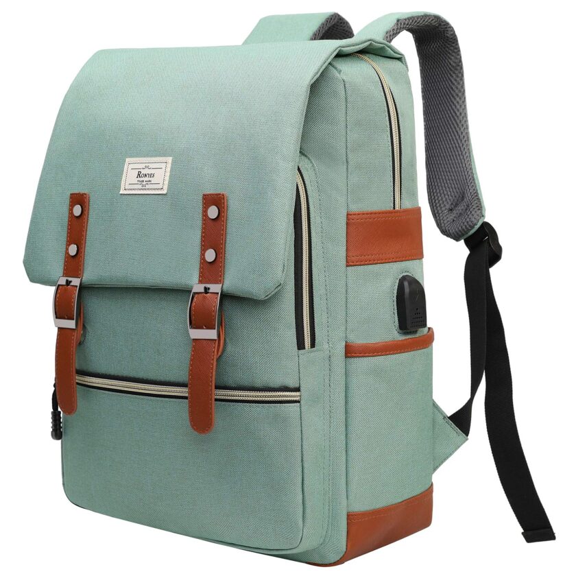 Ronyes Vintage Laptop Backpack for Women Men