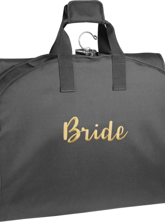 WallyBags Travel Gown Garment Bag with Bridal Embroidery