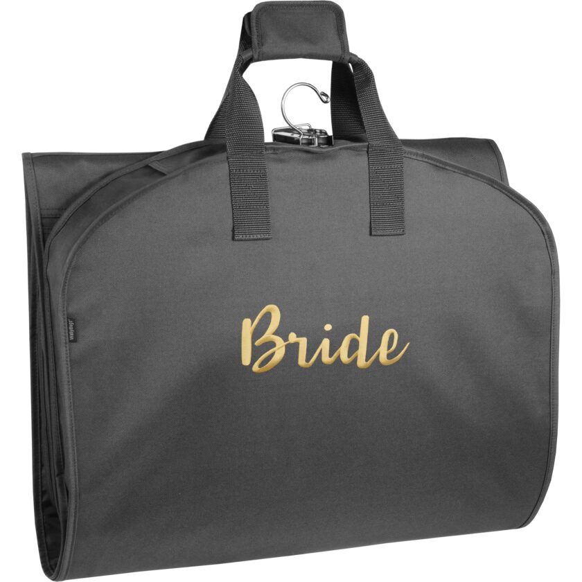 WallyBags Travel Gown Garment Bag with Bridal Embroidery