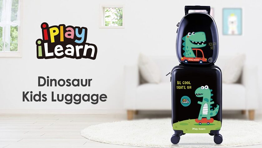 iPlay, iLearn Dinosaur Kids Luggage, Boys Carry on Suitcase