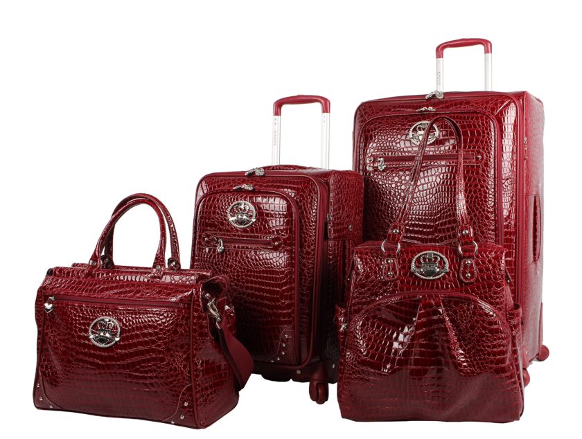 Kathy Van Zeeland Croco PVC Designer Luggage