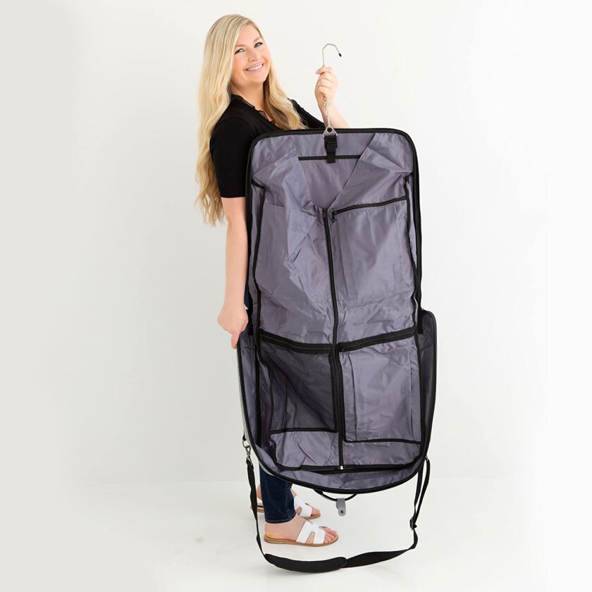 ZEGUR Suit Carry On Garment Bag for Travel ✈️ MAKE YOUR TRAVEL FUN ENJOYABLE AND STRESS-FREE: Whether or not you’re headed for a enterprise journey or a weekend getaway, the Zegur garment bag retains you organized and takes the trouble out of packing! Due to a number of inside zipper pockets, it maximizes storage capability, holding every little thing from fits, clothes to sneakers and ties. For much more house, we added an exterior pocket that gives quick access to electronics and journey or enterprise paperwork, so you may simply concentrate on having a incredible journey!
