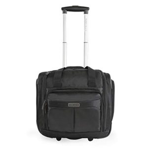 Underseat Rolling Tote Carry-on Bag, Black, One Size