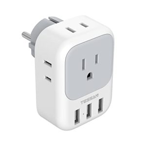 Travel Germany France Power Adapter for US to Europe EU Spain Iceland