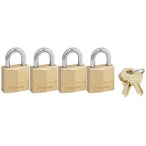 Master Lock Padlock, Solid Brass Lock