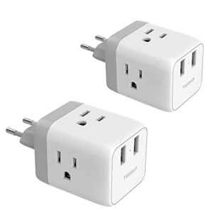 TESSAN Europe Power Adapter with 2 USB