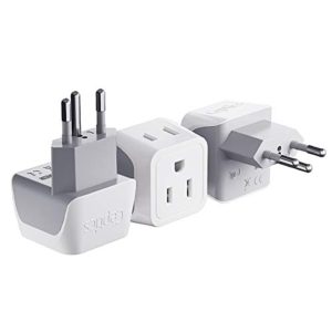 Switzerland Travel Adapter Plug by Ceptics with Dual USA Input