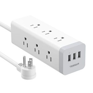 TESSAN 6.5 FT Extension Cord with 9 Outlets 3 USB Ports 1050J