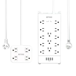 USB Power Strip Outlets with 4 USB Charging Ports