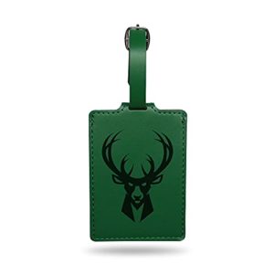 Bucks Team Color Laser Engraved Luggage Tag