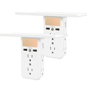 VINTAR Outlet Shelf-Wall Outlet Extender with Built-in Shelf