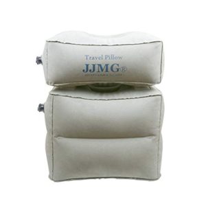 JJMG Inflatable Foot Rest Pillow for Land and Airplane Travel