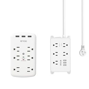 TROND Wall Surge Protector Outlet with Shelf