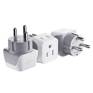 Denmark Travel Adapter Plug by Ceptics with Dual Usa Input