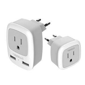 TESSAN Type C International Travel Power Outlet with 2 USB