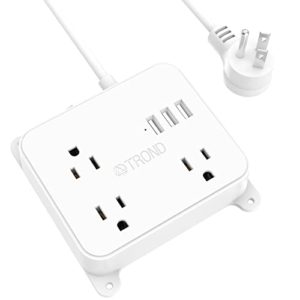 TROND Flat Plug Outlet Extender with 3 USB Portsa