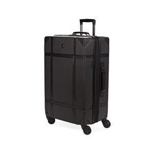 Black Hardside Luggage Trunk with Spinner Wheels