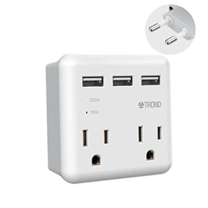 US to Europe Plug Adapter 3 USB Charger Type C