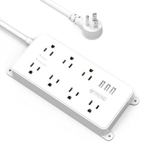 TROND 7 Widely-Spaced Outlets Expansion with 3 USB Ports