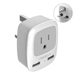International Travel Plug with 2 USB Power Adapter