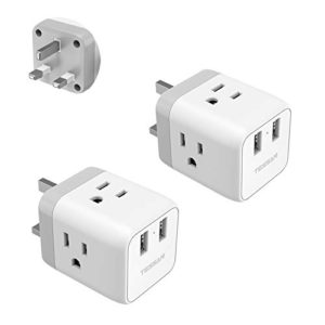 UK Ireland Hong Kong Travel Adapter 2 Pack