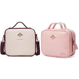 LACATTURA Travel Makeup bag and Hanging Toiletry Bag for Women