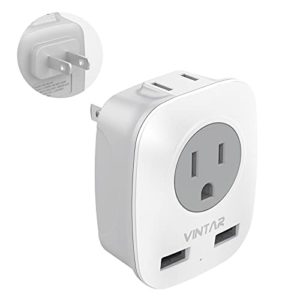 VINTAR Electrical 2 Outlet Extender with 2 USB Wall Charger