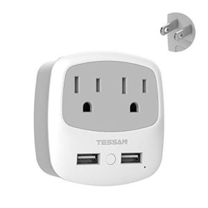 TESSAN 3 to 2 Prong USB Outlet Plug