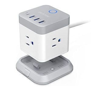 Vertical Cube Mountable Power Outlet Extender with 3 Outlets