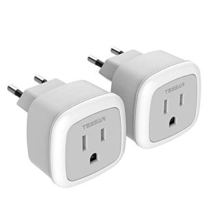 TESSAN 2 Packs US to Europe Outlet Adapter
