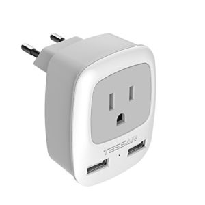 TESSAN International Power Plug with 2 USB