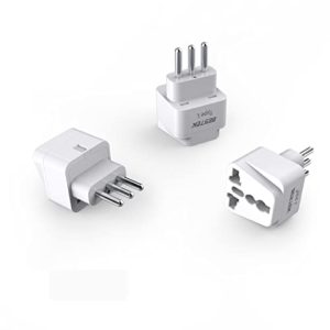Grounded Universal Type L Plug Adapter Italy to US Adapter