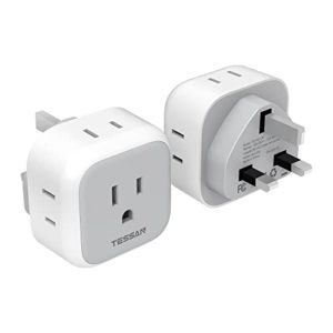 TESSAN Type G Adapter with 4 AC Outlets