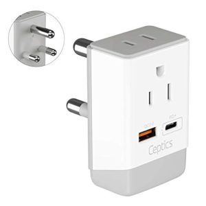 South Africa Power Plug Adapter Travel QC 3.0 & PD by Ceptics