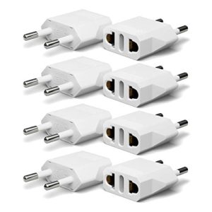 Europe Outlet Plug Adapters 8-Pack Power Converter