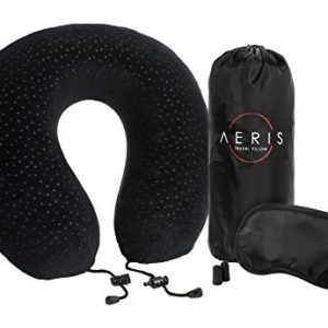 AERIS Memory Foam Travel Pillow for Airplanes