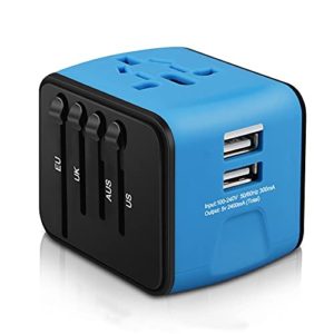 All-in-one International Power Adapter with 2.4A Dual USB