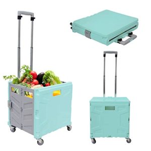 Foldable Utility Cart - 4 Wheeled Rolling Crate