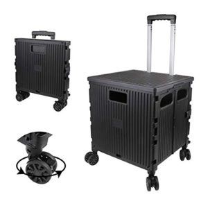 Grand Rolling Collapsible Storage Utility cart with Telescopic Handle