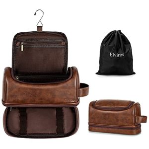 Leather Travel Organizer Kit with hanging hook