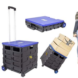 Wheeled Rolling Crate Heavy Duty Collapsible Basket